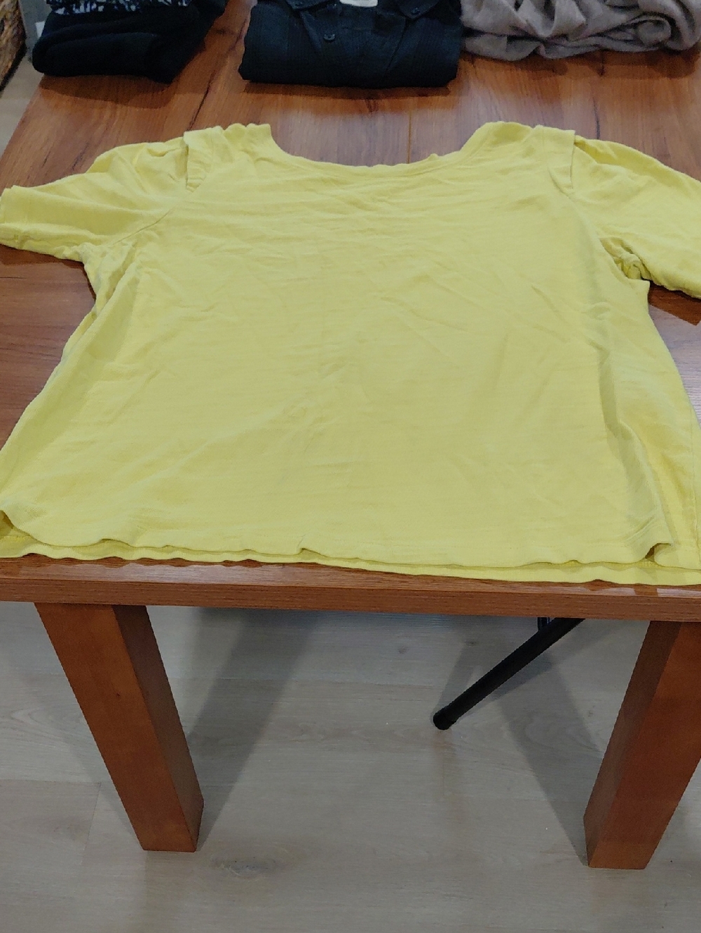LOFT Bright Yellow Short Sleeve Crewneck Top
